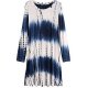 Women Puff retro shift dress, black and white solid color, pleated