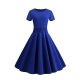 Women fashion elegant swing dress, solid color lace