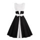 Hen parties, go retro line, tight dress, solid color, a patchwork of black and white cotton