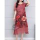 Women go loose cotton chiffon dress, printing